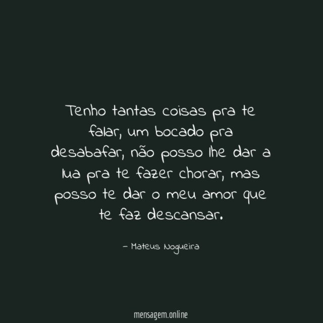 Tenho tantas coisas pra te falar