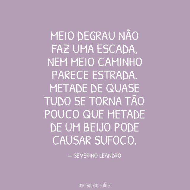 MEIO DEGRAU NÃO FAZ UMA ESCADA