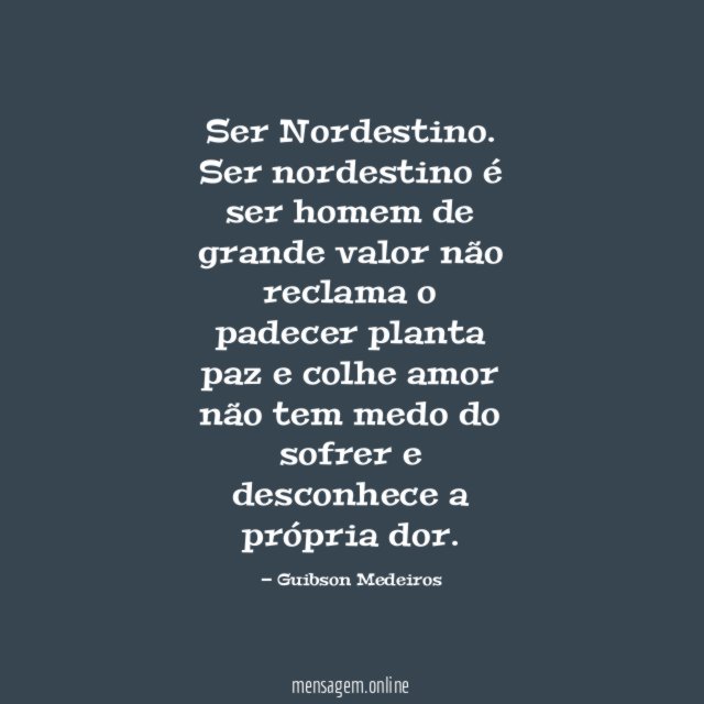 Ser Nordestino.