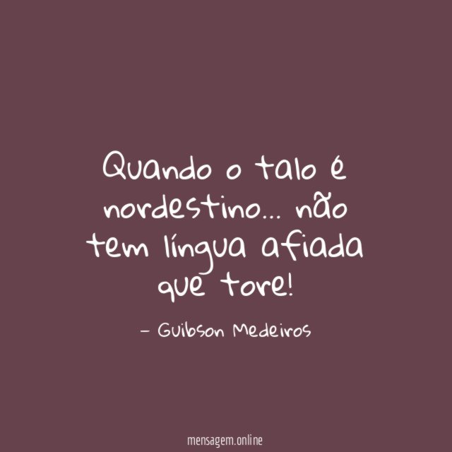 Quando o talo é nordestino