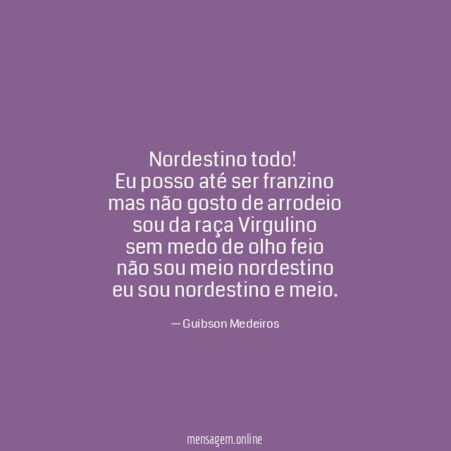 Nordestino todo!