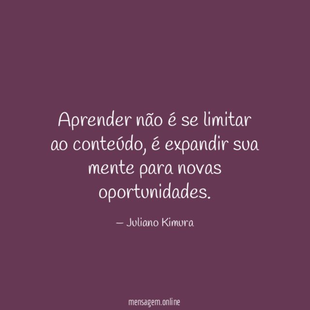 Aprender não é se limitar ao conteúdo