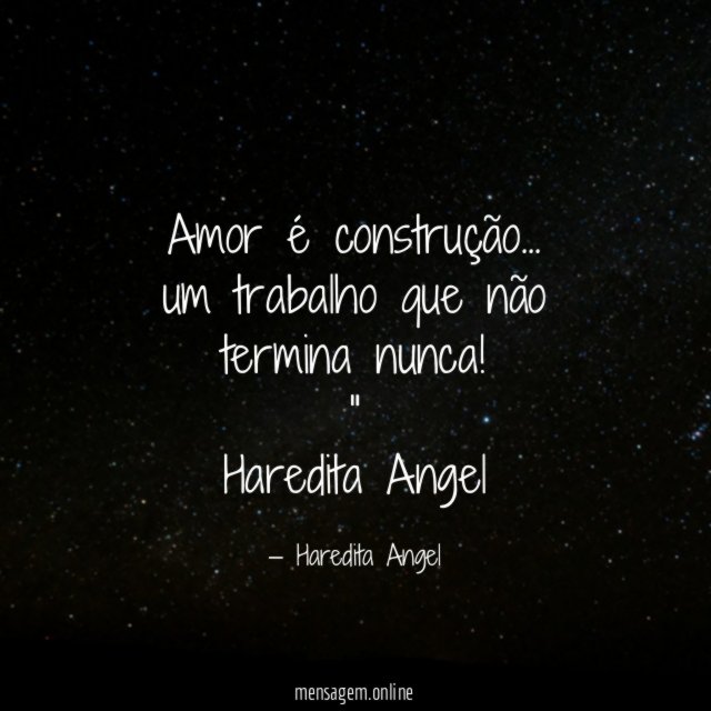Amor é construção