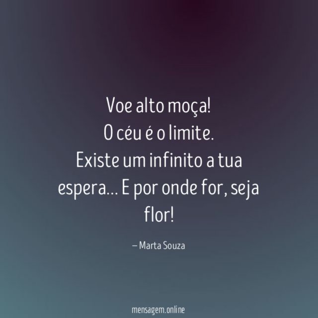 Voe alto moça