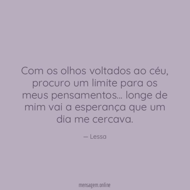 Com os olhos voltados ao céu