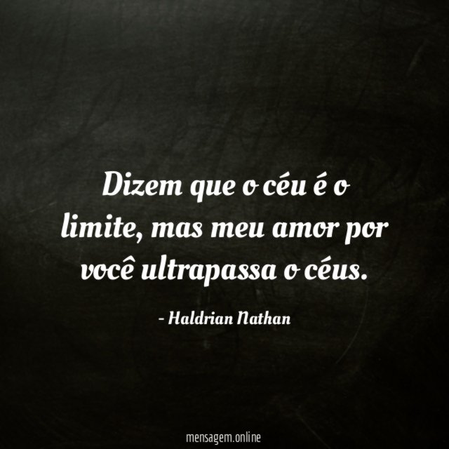 Dizem que o céu é o limite