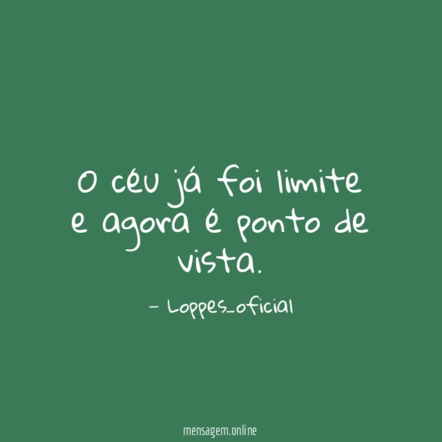 O céu já foi limite e agora é ponto de vista