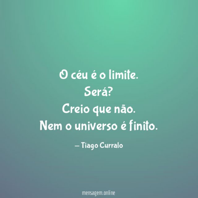 O céu é o limite