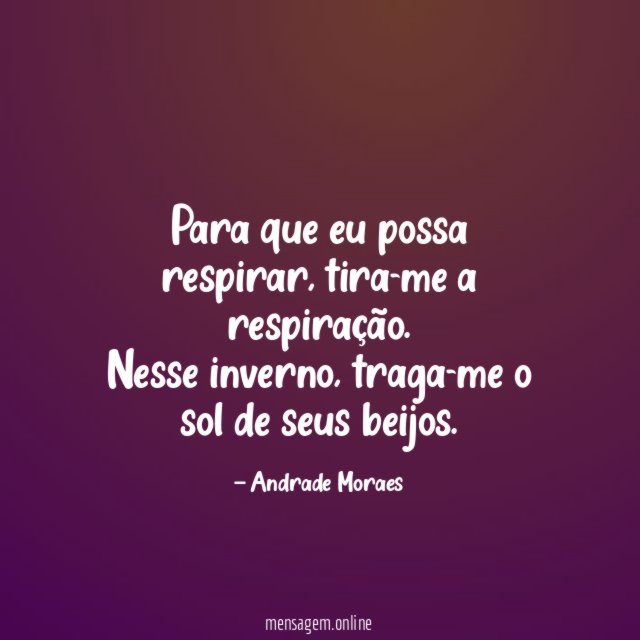 Para que eu possa respirar