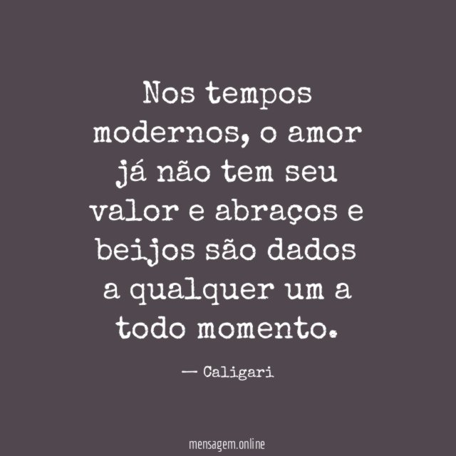 Nos tempos modernos