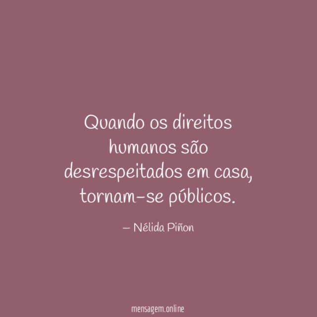 Quando os direitos humanos são desrespeitados em casa