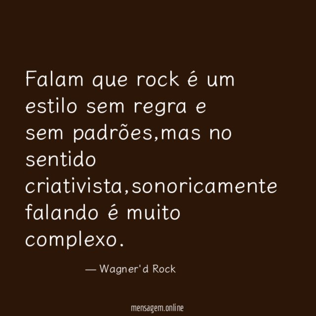 Falam que rock é um estilo sem regra e sem padrões