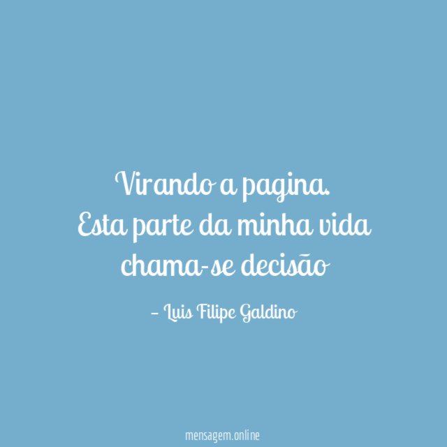Virando a pagina