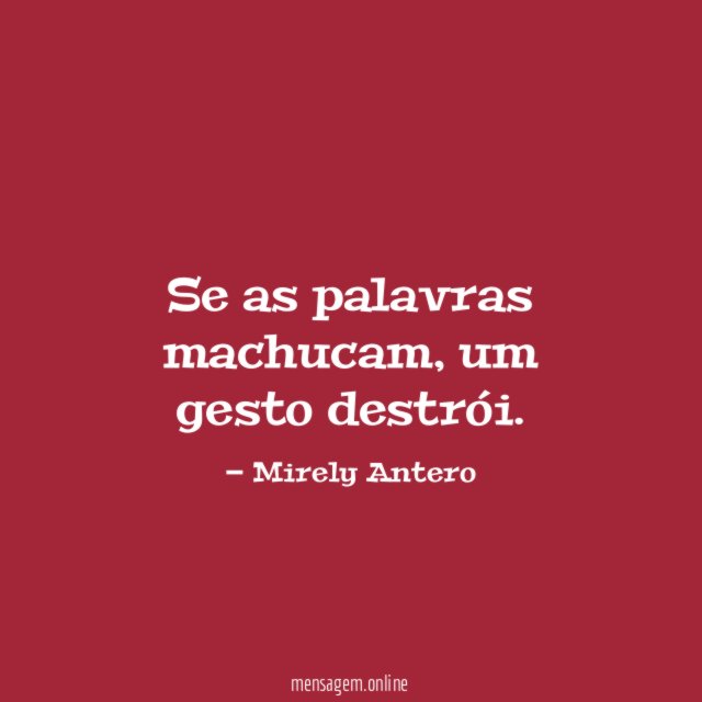 Se as palavras machucam