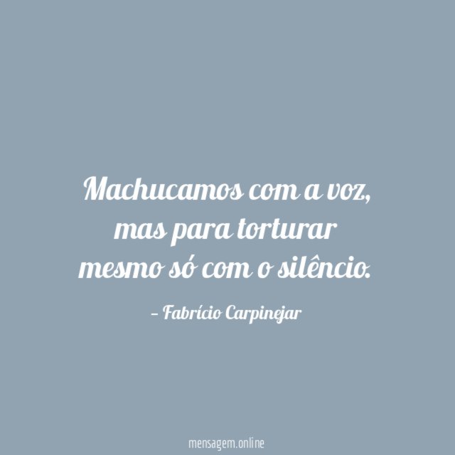 Machucamos com a voz
