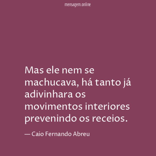 Mas ele nem se machucava