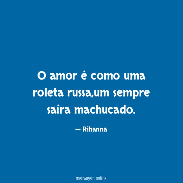 O amor é como uma roleta russa