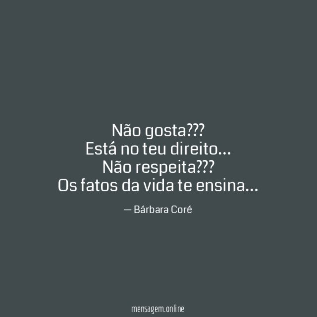 Não gosta