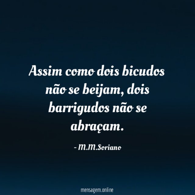 Assim como dois bicudos não se beijam