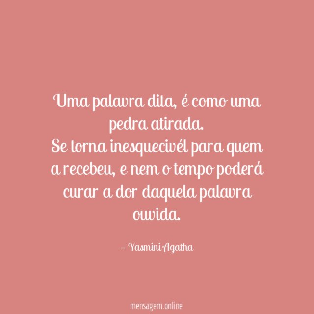 Uma palavra dita