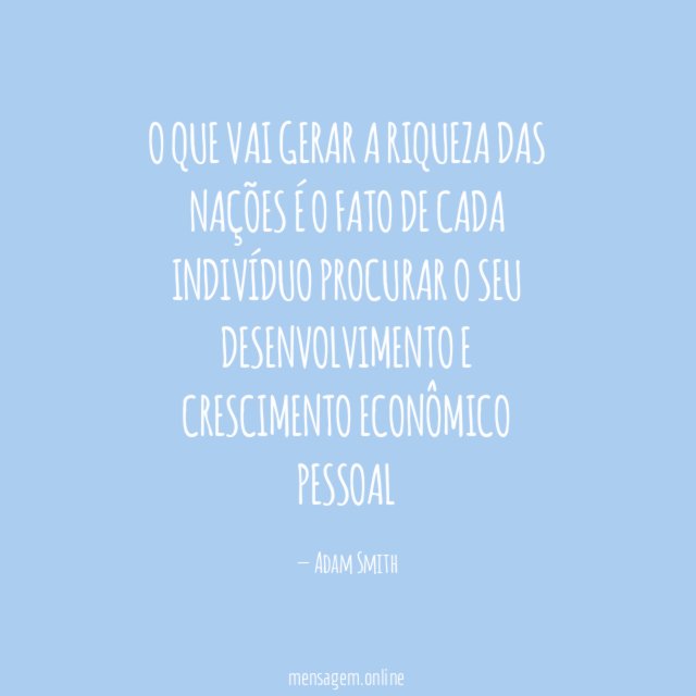O que vai gerar a riqueza das nações