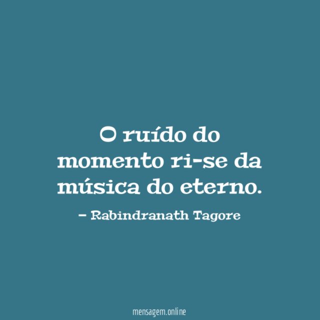 O ruído do momento ri-se da música do eterno