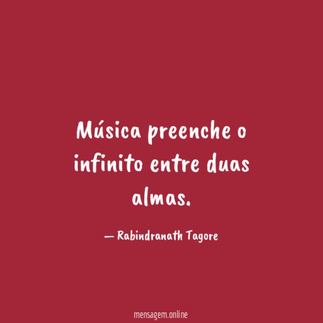 Música preenche o infinito entre duas almas