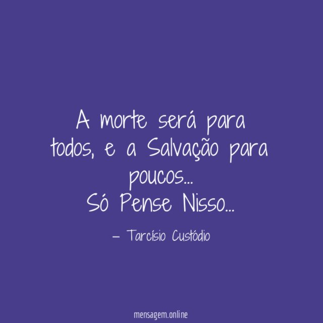A morte será para todos