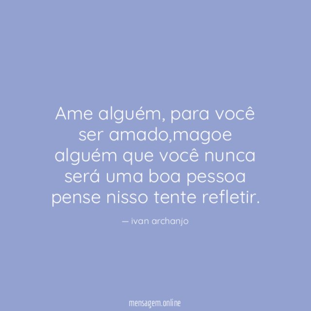 Ame alguém
