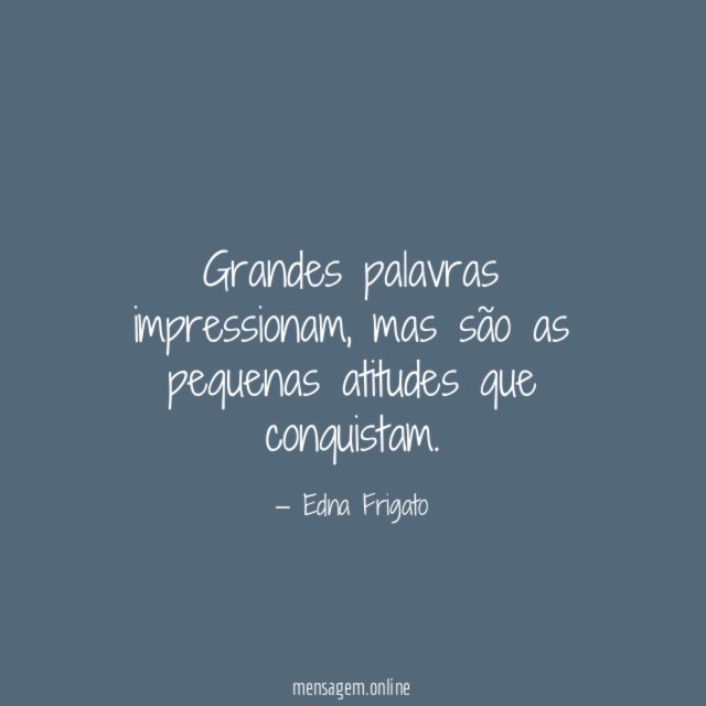 Grandes palavras impressionam