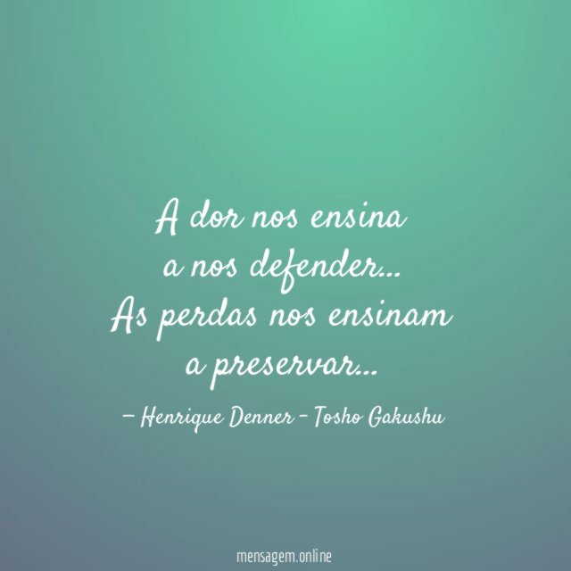 A dor nos ensina a nos defender