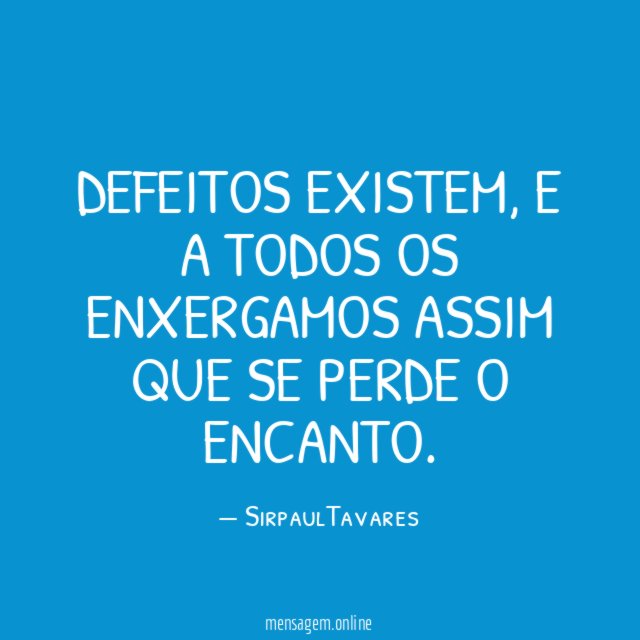 DEFEITOS EXISTEM