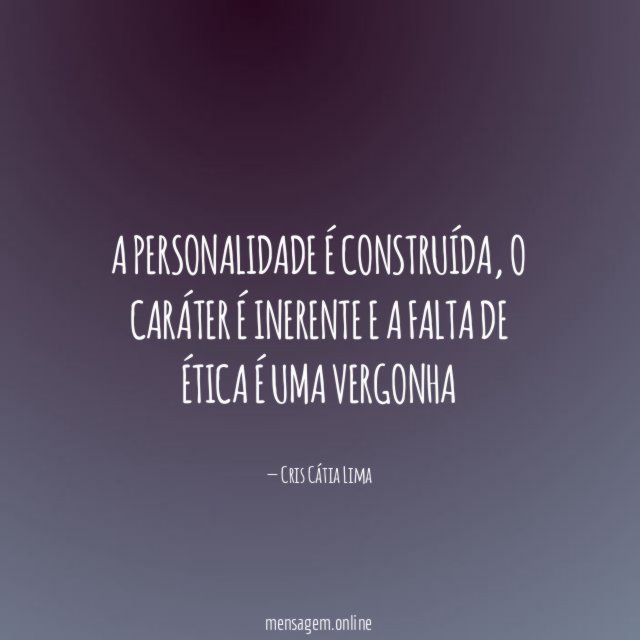 A personalidade é construída