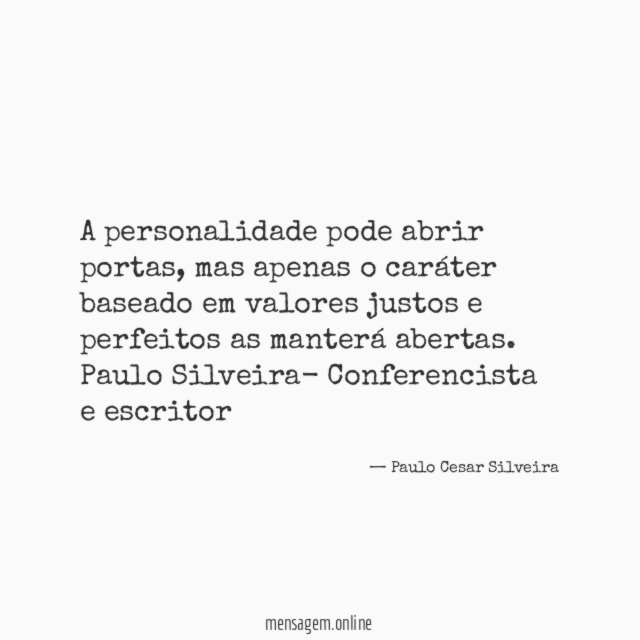 A personalidade pode abrir portas