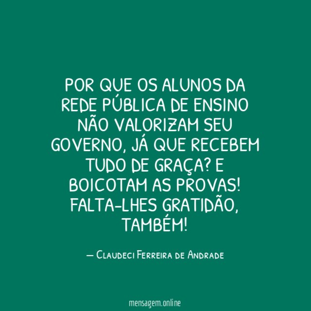 Por que os alunos da rede pública de