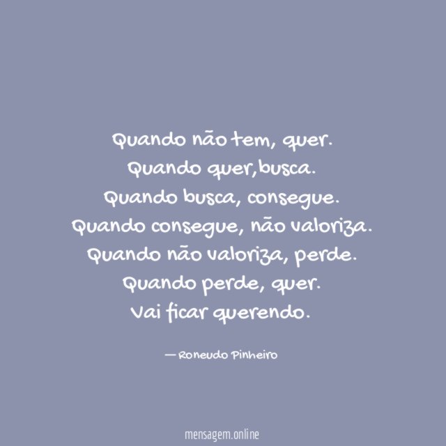 Quando não tem