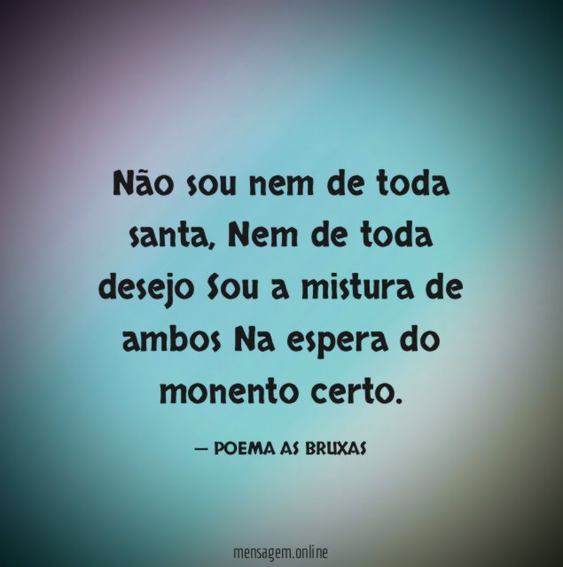 Não sou nem de toda santa