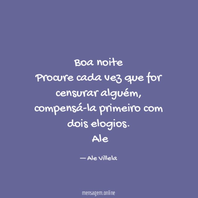 Boa noite
