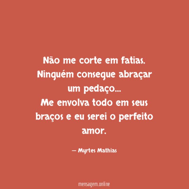 Não me corte em fatias