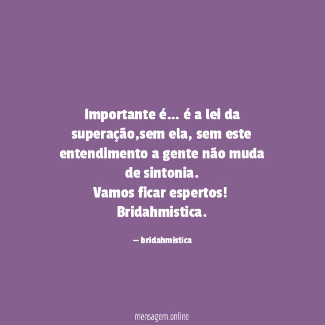 Importante é