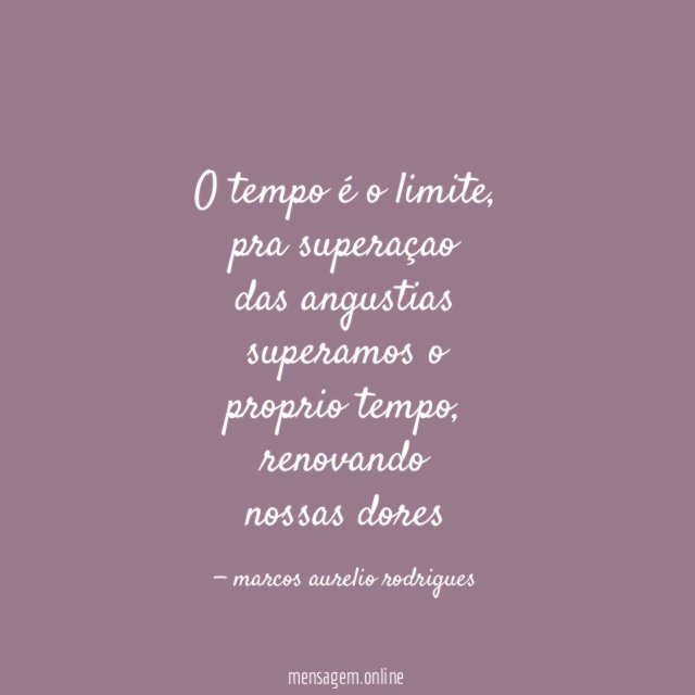 o tempo é o limite