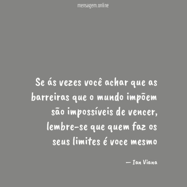 Se ás vezes você achar que as