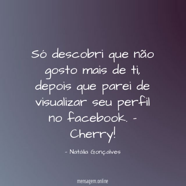 Só descobri que não gosto mais de ti