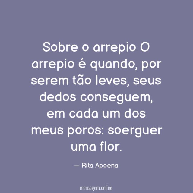 Sobre o arrepio