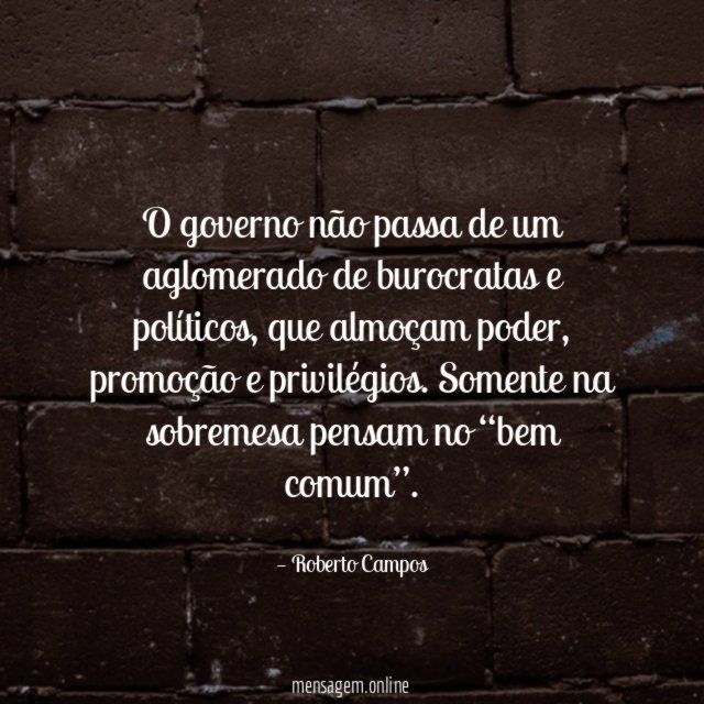 O governo não passa de um aglomerado de