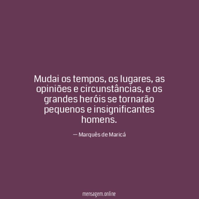 Mudai os tempos