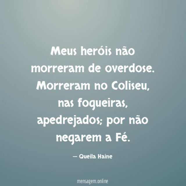 Meus heróis não morreram de overdose