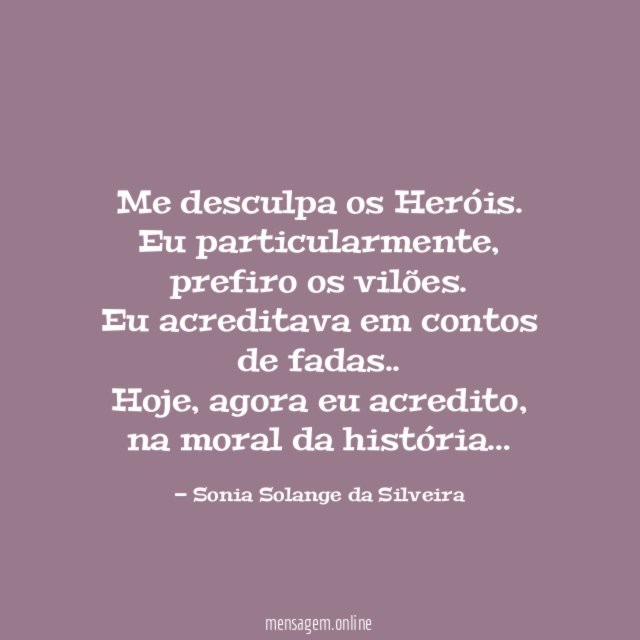 Me desculpa os Heróis