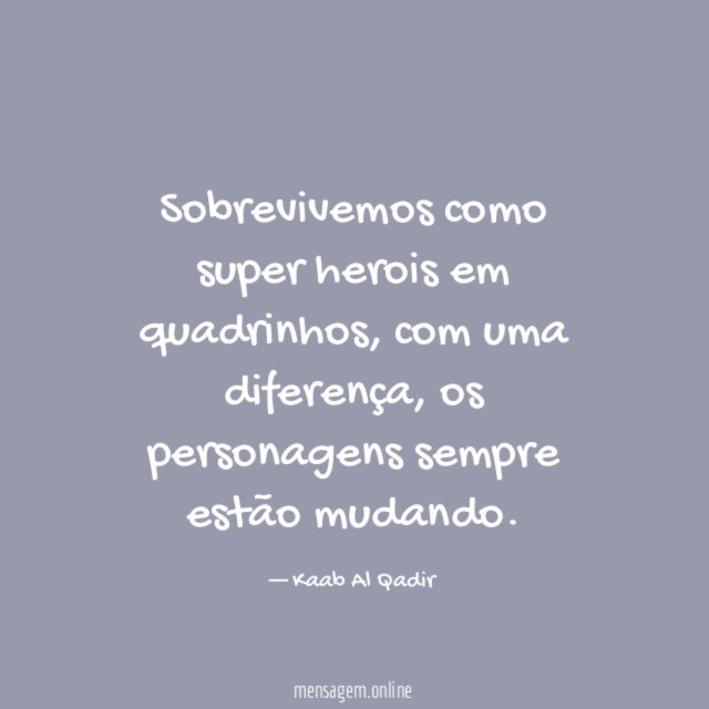 Sobrevivemos como super herois em quadrinhos