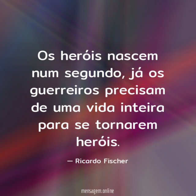 Os heróis nascem num segundo